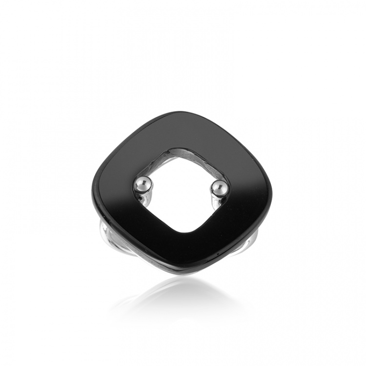 Сребърен пръстен с черен оникс
