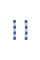 Сребърни обеци със сини малки циркониеви камъчета
