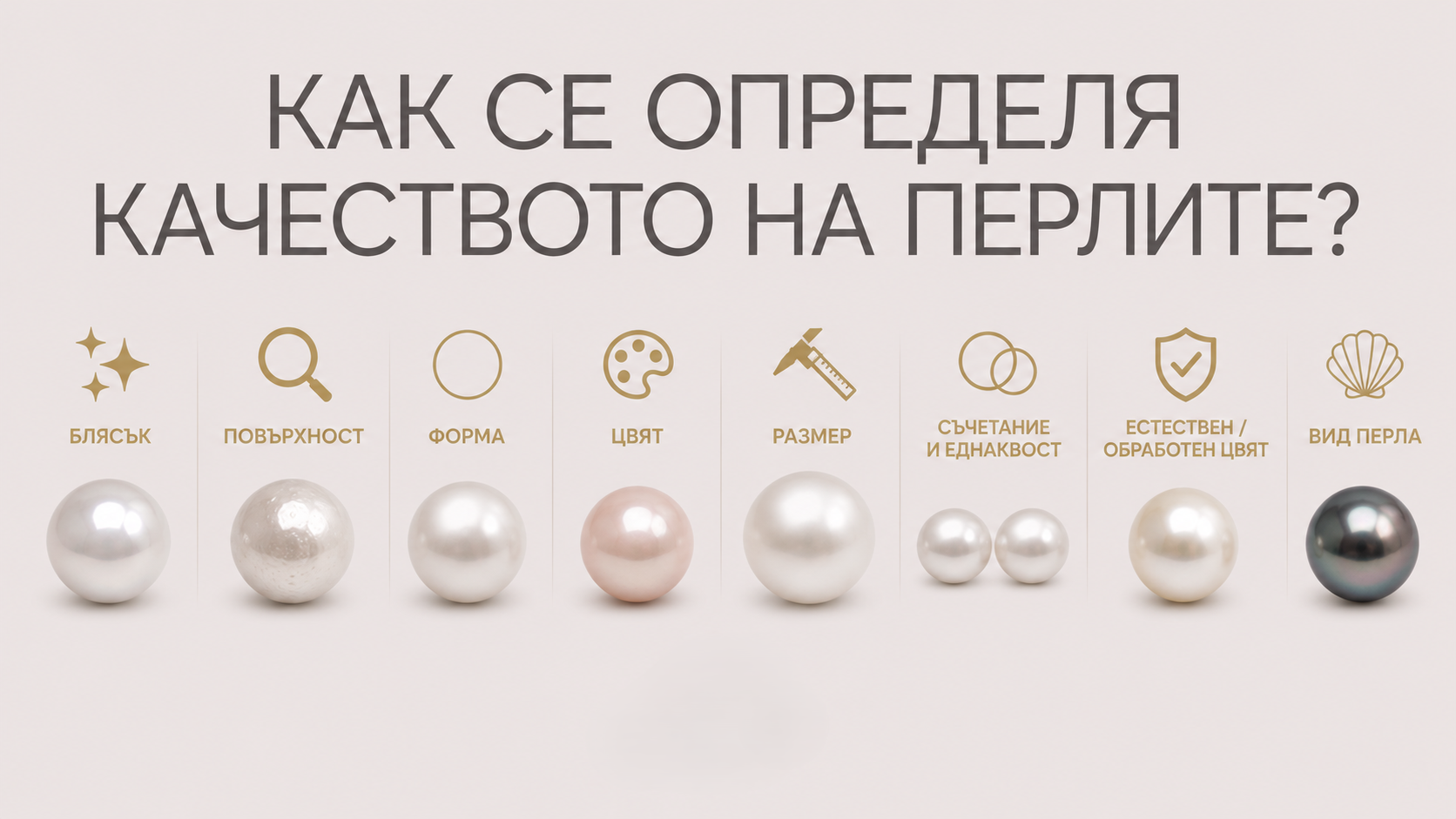 Как се определя качеството на перлите?