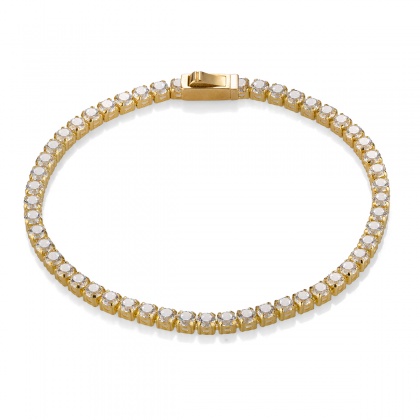Златна тенис гривна с цирконий 2.75 мм - злато 585