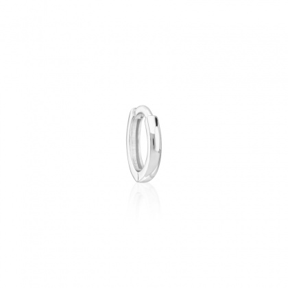 Класически пиърсинг за ушите халка - бяло злато 585