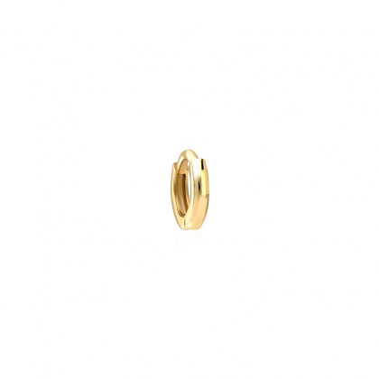 Класически пиърсинг за ушите халка - жълто злато 585