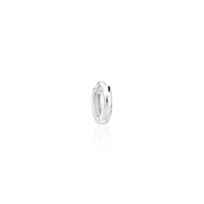 Класически пиърсинг за ушите халка - бяло злато 585