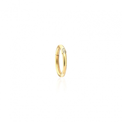 Класически пиърсинг за ушите халка - жълто злато 585