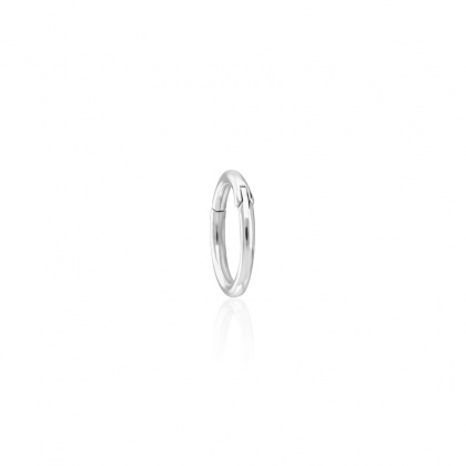 Класически пиърсинг за ушите халка - бяло злато 585