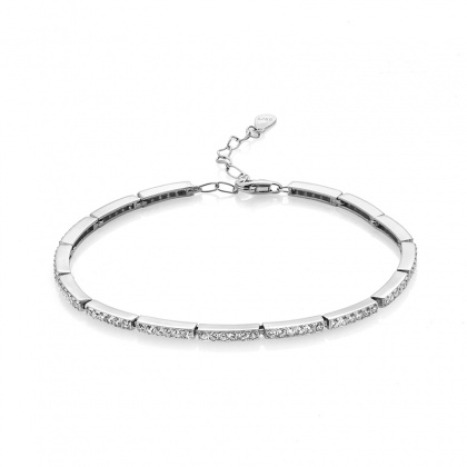 Сребърна тенис гривна