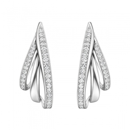 Сребърни обеци с цирконий