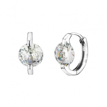 Сребърни малки халки с цирконий