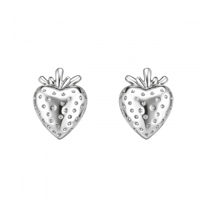 Сребърни обеци с ягоди