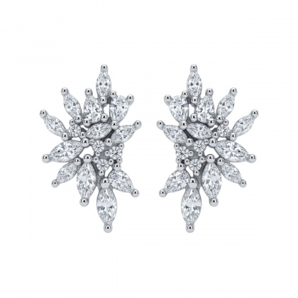 Сребърни обеци с цирконий