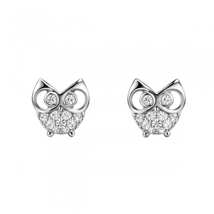 Сребърни обеци с бухалчета