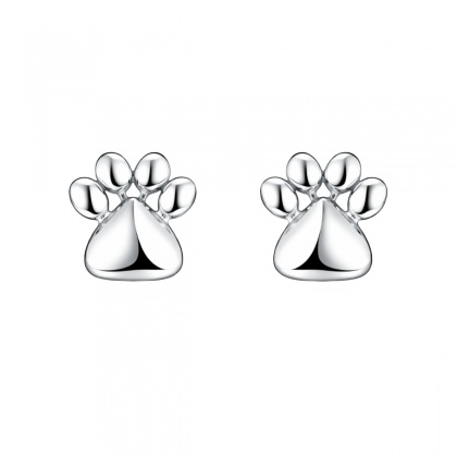 Сребърни обеци с лапички