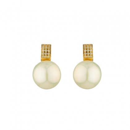 Сребърни обеци пеперуди с перли Edison