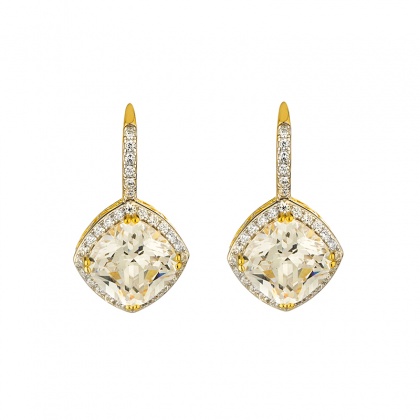 Сребърни обеци с цирконий