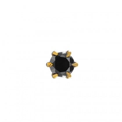 Златна обеца с черен диамант