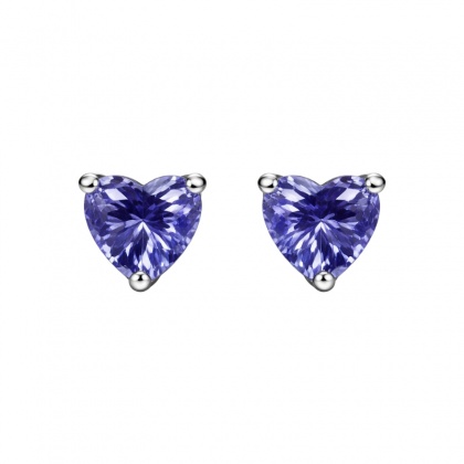 Обеци с танзанит от платина