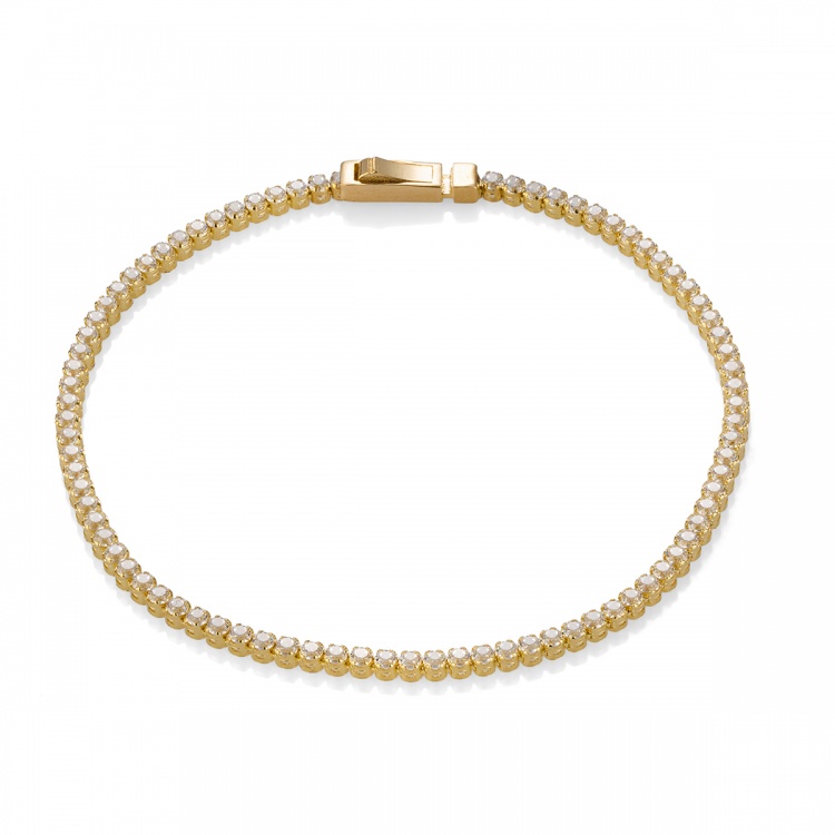 Златна тенис гривна с цирконий 1.75 мм - злато 585