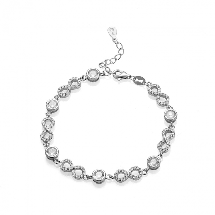 Сребърна гривна Безкрайност