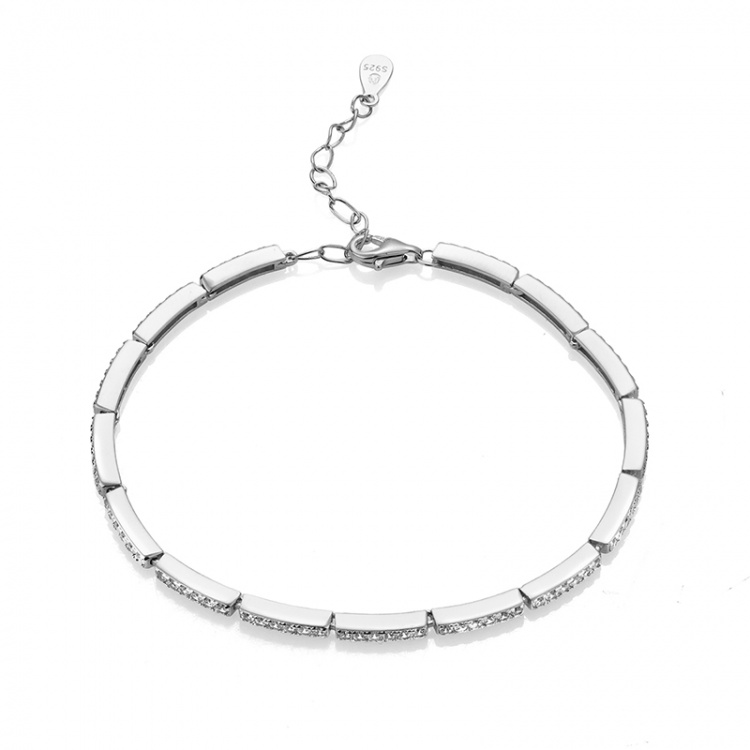 Сребърна тенис гривна