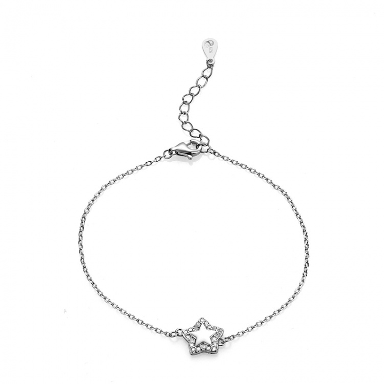 Сребърна гривна със звезда от седеф