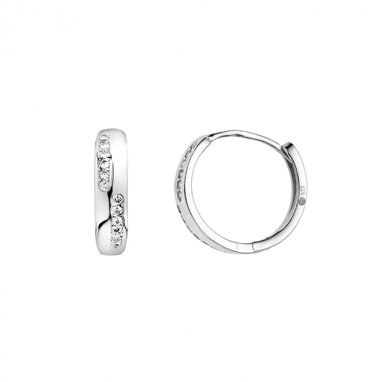 Сребърни халки с цирконий