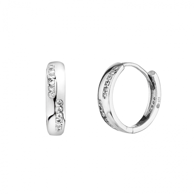 Сребърни халки с цирконий