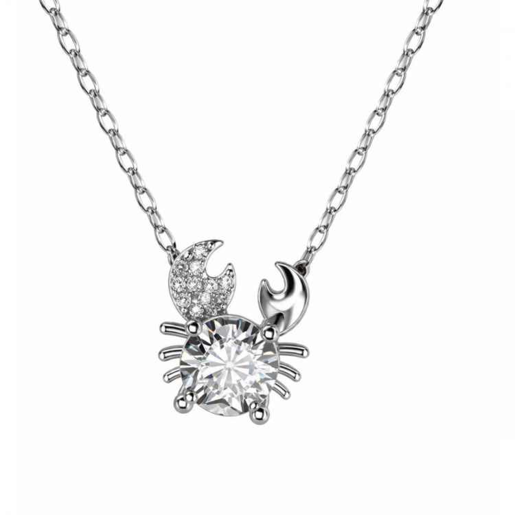 Сребърно колие Рак