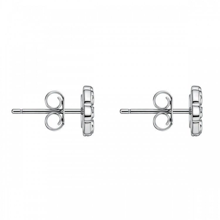 Сребърни обеци с детелини