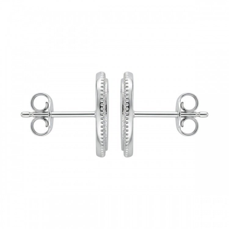 Сребърни обеци със сърце