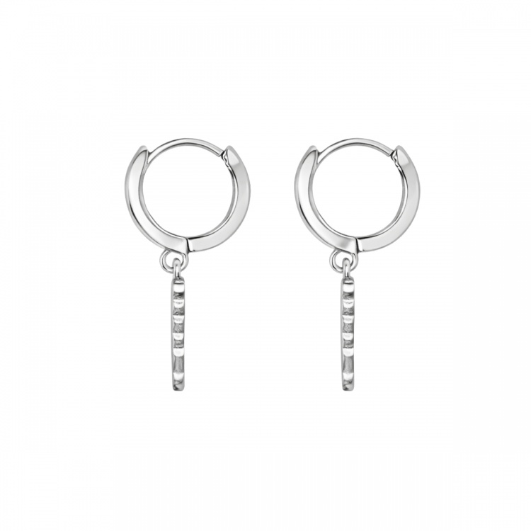 Сребърни обеци с пеперуди