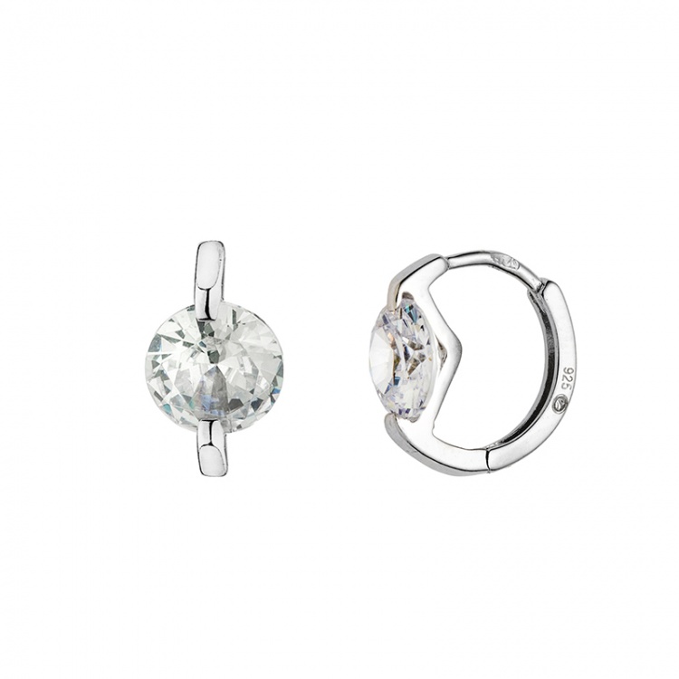 Сребърни малки халки с цирконий