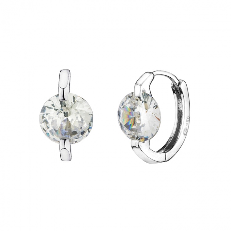 Сребърни малки халки с цирконий