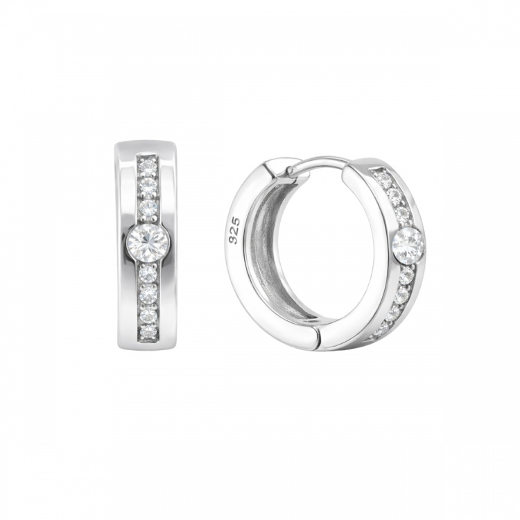 Сребърни халки с цирконий