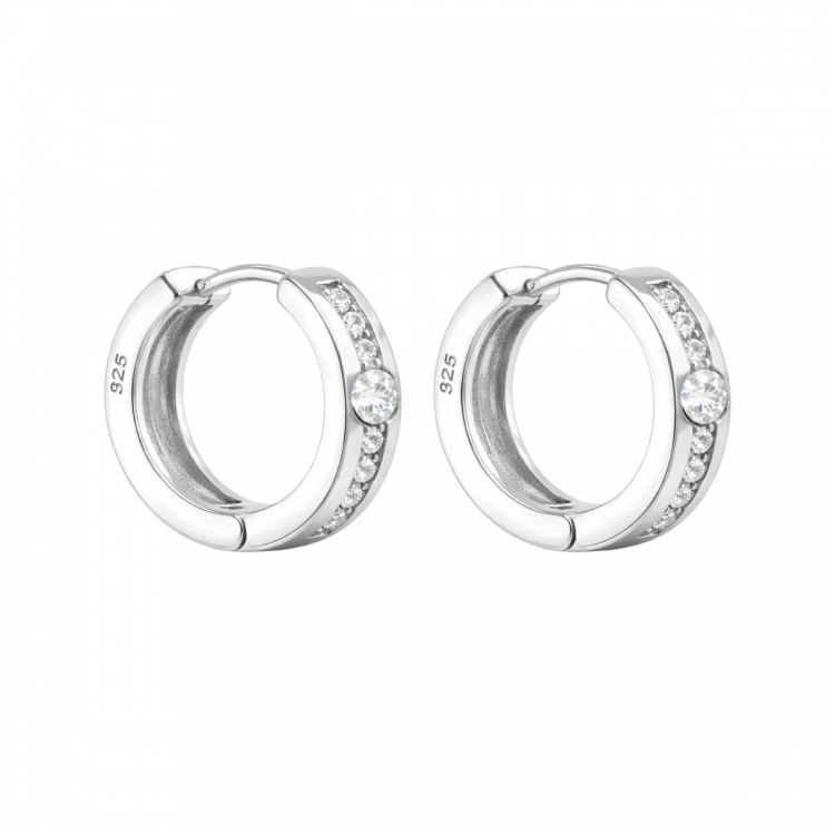 Сребърни халки с цирконий