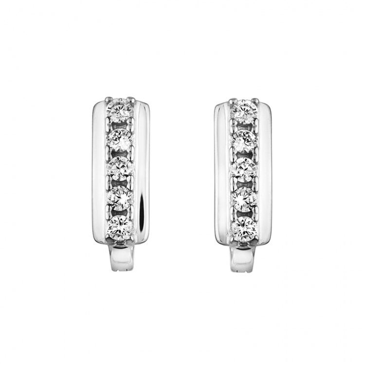 Сребърни обеци с цирконий