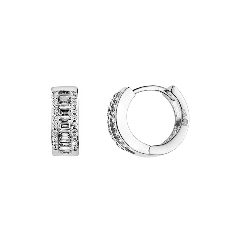 Сребърни халки с цирконий