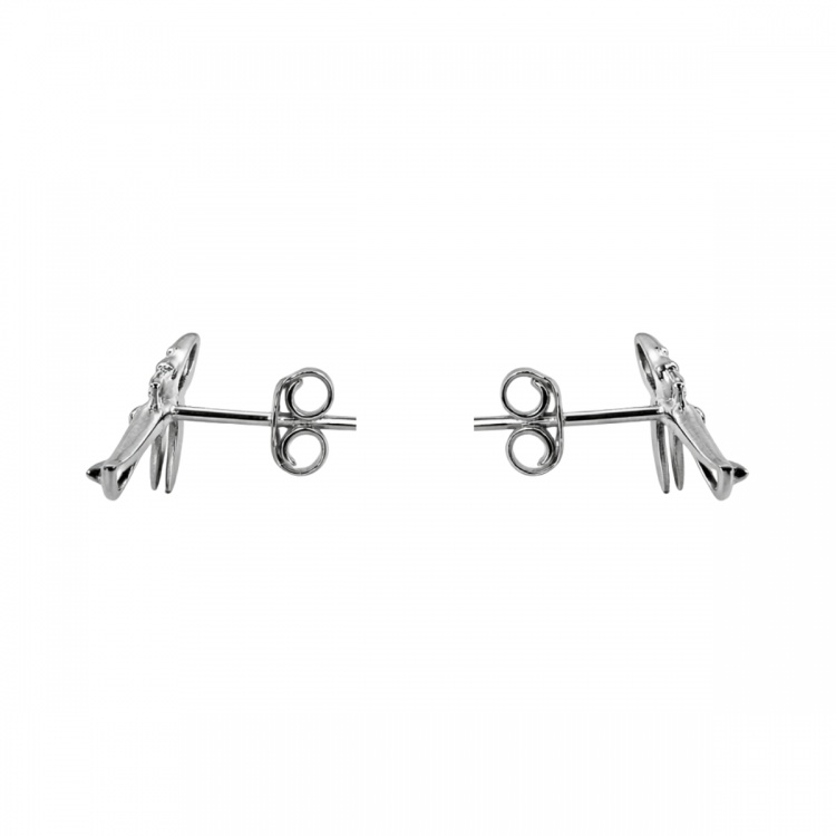 Сребърни обеци със самолети