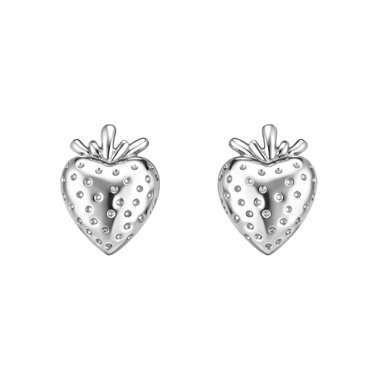Сребърни обеци с ягоди
