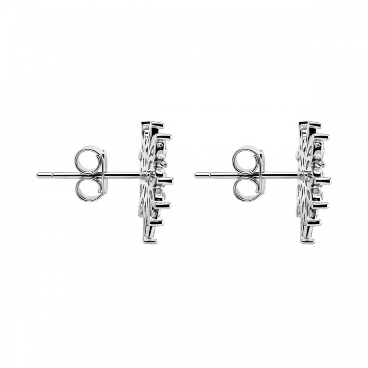 Сребърни обеци с цирконий