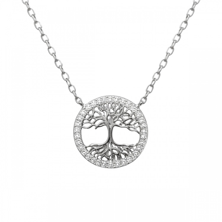 Сребърно колие с дървото на живота