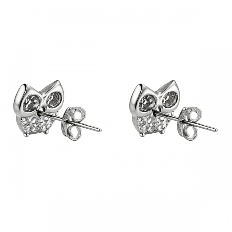 Сребърни обеци с бухалчета