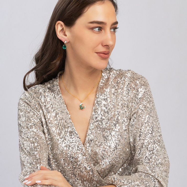 Сребърно колие зодия Рак