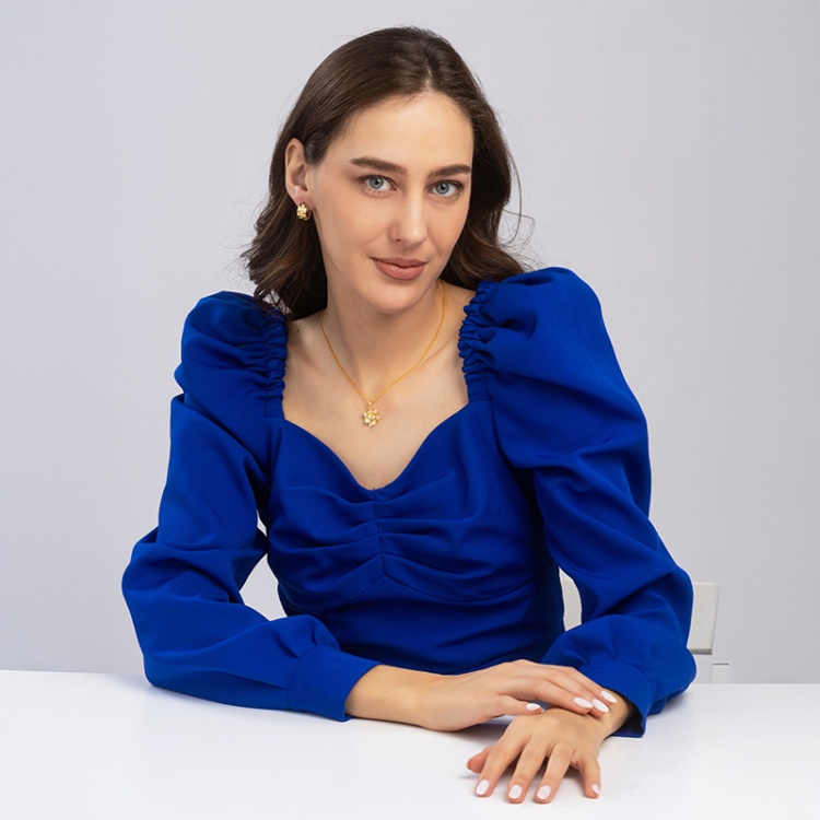 Сребърни обеци халки с позлата и цирконий