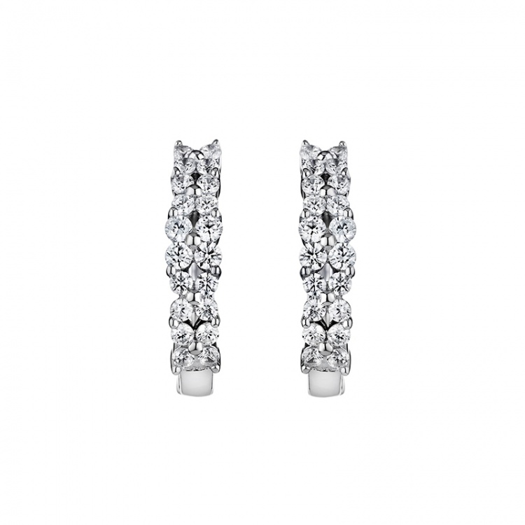 Сребърни обеци с цирконий