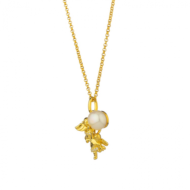 Сребърно колие зодия Близнаци