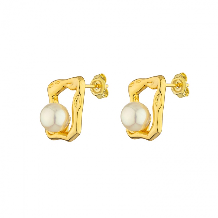 Сребърни обеци с перли Акоя