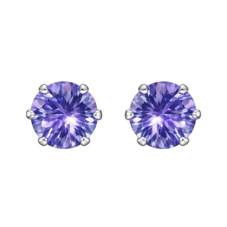 Платинени обеци с танзанит