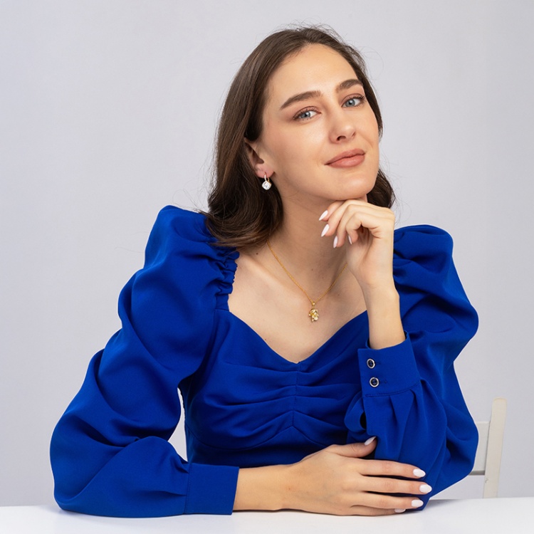 Сребърни обеци с цирконий