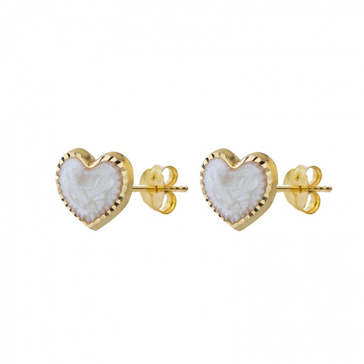 Златни обеци сърца