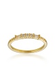 Златен пръстен с цирконий - жълто злато 585